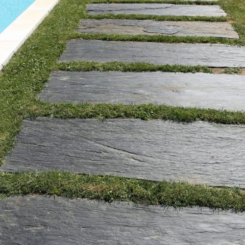 Allée de jardin en pas japonais