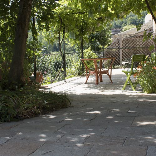 Terrasse en dallage