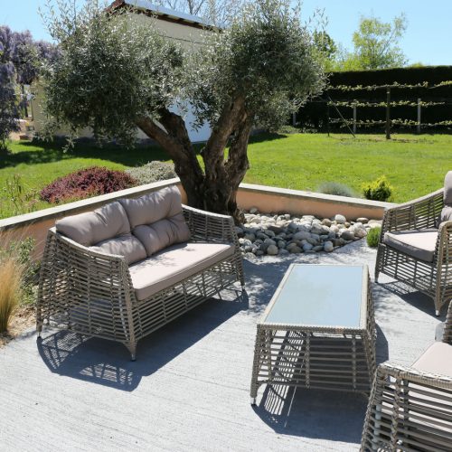Terrasse en béton balayé